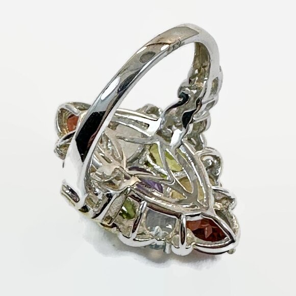 Gemstone Ring, Chuck Clemency: Designer, STS, Gold, Garnet, Amethyst, Peridot - Picture 6 of 6
